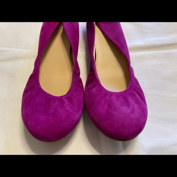 J Crew Flats 8.5 Purple leather round toe ballet - Picture 4 of 4